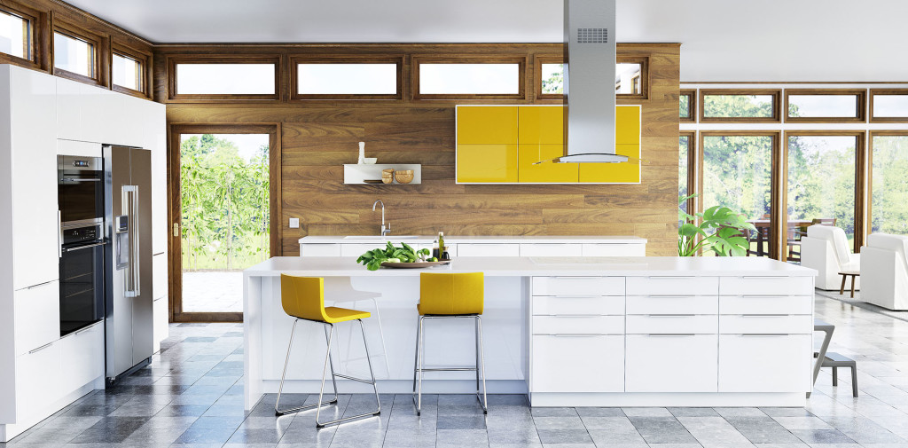 New IKEA SEKTION kitchen RINGHULT high gloss white and JÄRSTA high gloss yellow (CNW Group/IKEA Canada)