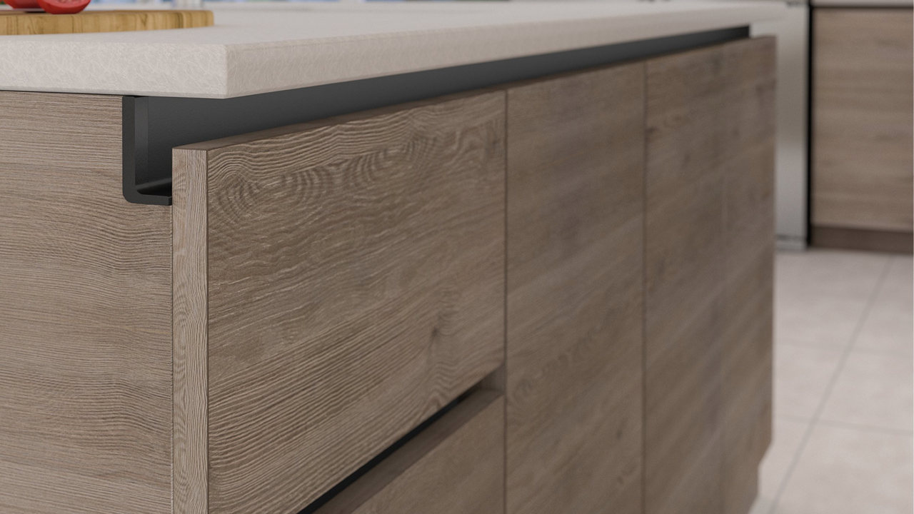 cleaf cabinets with gola